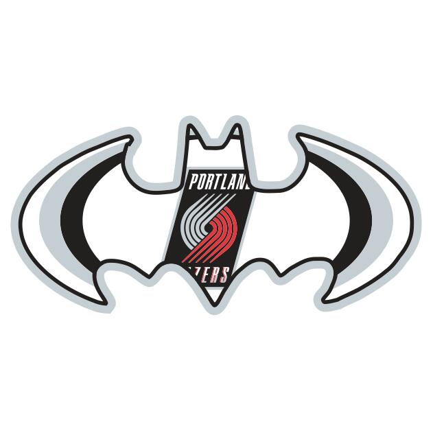 Portland Trail Blazers Batman Logo DIY iron on transfer (heat transfer)